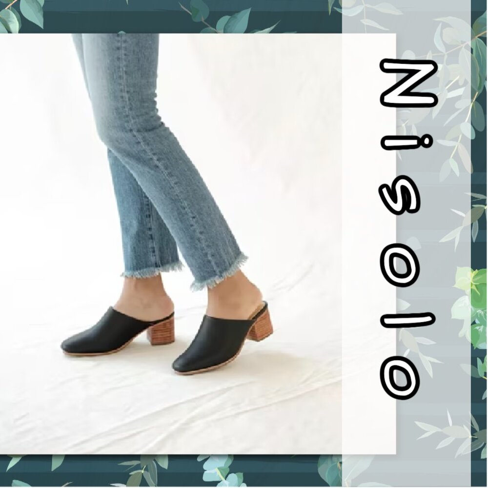 Nisolo All-Day Heeled Mule - Black